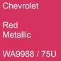 Preview: Chevrolet, Red Metallic, WA9988 / 75U.